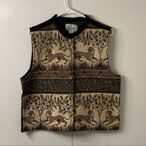 Tantrums Olive Green Cheetah vest